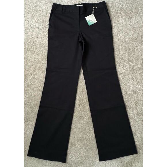 Living Planet Women's Black Chino Pants Eco Cotton Blend Size 6 Inseam New Nwts - Picture 1 of 11